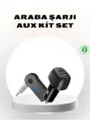 Bluetooth Aux Çevirici Ve Pd Destekli Araç Şarj Cihazı 2’li Set