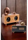 Bluetooth Hoparlör Ahşap Klasik Retro Gramofon Bluetooth Müzik Kutusu