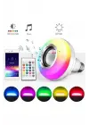 Bluetooth Hoparlör Akıllı Rgb Led Işık Renk Değiştirme Ses Bombası Ampül Görünümlü