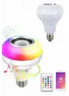 Bluetooth Hoparlör Akıllı Rgb Led Işık Renk Değiştirme Ses Bombası Ampül Görünümlü