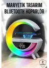 Bluetooth Hoparlör Dijital Göstergeli Wireless Şarj Rgb Işıklı