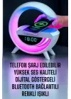 Bluetooth Hoparlör Dijital Göstergeli Wireless Şarj Rgb Işıklı