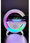 Bluetooth Hoparlör Dijital Göstergeli Wireless Şarj Rgb Işıklı