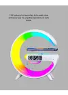 Bluetooth Hoparlörlü Rgb Atmosfer Lambası Kablosuz Şarj Ve Saat Özellikli
