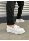 Omarı Trendy Püsküllü Beyaz Erkek Spor Ayakkabı