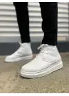 BN207 Oslo Bağcıklı Rahat tabanlı ayakkabı Tabaan Cilt Erkek Spor Bot CBT - Beyaz