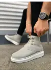 BN207 Oslo Bağcıklı Rahat tabanlı ayakkabı Tabaan Süet Erkek Spor Bot SBT - Gri