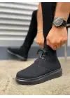 BN207 Oslo Bağcıklı Rahat tabanlı ayakkabı Tabaan Süet Erkek Spor Bot SGünlük Şık - Siyah