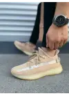 Omarı Pulse Bağcıklı Triko Kumaş Erkek Spor Ayakkabı - Bej