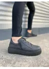 Omarı Konforunda Tarz: Siyah Cilt Erkek Günlük Spor Ayakkabı