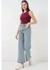 Bol Paça Yüksek Bel Palazzo Kot Pantolon 6656 - A.Mavi