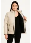Bej Bomber Mont Ceket - Su İtici Kışlık