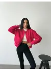 BOMBER MONT CYRUS KUMAŞ - Fuşya