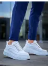 Trend Beyaz Yüksek Taban Spor Ayakkabı