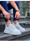 Omarı Yüksek Taban Beyaz Günlük Spor Ayakkabı