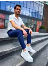 Omarı Yüksek Taban Beyaz Günlük Spor Ayakkabı