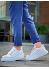 Trend Beyaz Yüksek Taban Spor Ayakkabı