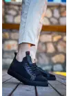 BR-112  Benorra Siyah Siyah TabanTriko Bağcıklı  Günlük Erkek  Ayakkabı