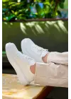 Omarı Beyaz Bağcıklı Günlük Erkek Ayakkabı