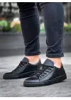 Omarı Siyah Yüksek Taban Bağcıklı Erkek Günlük Ayakkabı