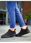 Omarı Yüksek Tabanlı Siyah Keten Erkek Spor Ayakkabı