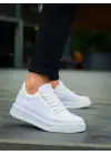 Omarı Beyaz Rugan Yüksek Taban Günlük Spor Ayakkabı