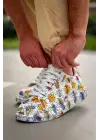 Modern Beyaz Bağcıklı Erkek Ayakkabı