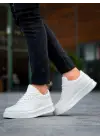 Omarı Yüksek Taban Beyaz Günlük Spor Ayakkabı
