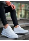 Omarı Yüksek Taban Beyaz Günlük Spor Ayakkabı