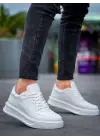 Omarı Yüksek Taban Beyaz Günlük Spor Ayakkabı