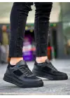 Omarı Siyah Detaylı Yüksek Taban Günlük Spor Ayakkabı
