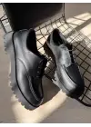 BR-K6 Benorra Kömür Cilt Bağcıklı Günlük Unisex Ayakkabı
