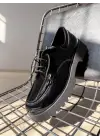 BR-K6 Benorra Kömür Rugan Bağcıklı Günlük Unisex Ayakkabı
