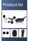 Bt62 Motosiklet Kask Kulaklığı Bluetooth Intercom 2 Intercom Bağlantılı