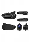 Bt68 Motosiklet Kask Bluetooth Kulaklık 1080p Kamera Ses Kontrolü Video Kayıt Özellikli İntercom