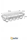 Omarı Kilitli Kapaklı Yumurtalık Saklama Kutusu - 10 Bölmeli Yumurta Kutusu