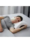 BUFFER® % 100 Visco Kavisli Ortopedik Yıkanabilir Kumaş Kılıflı Bel Boyun Bacak Ağrıları İçin Yastık