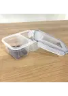 Omarı Güçlü ve Pratik 2 Bölmeli Erzak Saklama Kabı