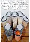 Omarı Modern ve Pratik Kapaklı Ölçekli Kuru Gıda Saklama Kutusu - 1,7 Litre