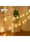 BUFFER® 20 Adet Mini Yıldız Led 5 Metre Günışığı Rengi Dekoratif Led