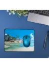 Omarı Manzara Ada Desenli Mouse Pad - 25x32 cm Boyutunda