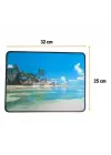 Omarı Manzara Ada Desenli Mouse Pad - 25x32 cm Boyutunda