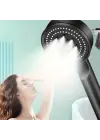 Omarı 5 Fonksiyonlu Yüksek Basınçlı Siyah Duş Başlığı