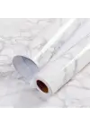BUFFER® 5mt x 60 cm Mermer Desenli Masa Tezgah Mutfak Su Geçirmez Yapışkanlı Folyo Sticker