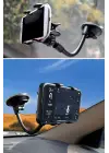 Omarı Derece Dönen Güçlü Vakumlu Oto Telefon Tutucu