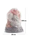 Omarı Hassas Yıkama Filesi Büyük Boy File Çamaşır Torbası 80x100 cm