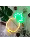 BUFFER® Dekoratif Ananaslı Neon Led Masa Ve Gece Lambası Hediyelik Lamba