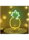 BUFFER® Dekoratif Ananaslı Neon Led Masa Ve Gece Lambası Hediyelik Lamba
