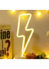 BUFFER® Dekoratif Şimşek Şeklinde Pilli Neon Led Lamba Süs Masa Lambası