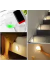 Omarı Hareket Sensörlü Usb Şarjlı Spot Lamba LED Yapışkanlı Model